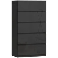 HOMCOM Chest of Drawers, 5-Drawer Storage Cabinets, Modern Dresser, Storage Drawer Unit for Bedroom(m-1)