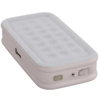 Outsunny Matelas Gonflable, Pompe Électrique Intégrée, Surface Floqué , Imperméable 5000 mm, Sac Transport, 190x97x39cm, Kaki(m-11)