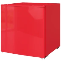 HOMCOM Congelador de sobremesa con capacidad de 35 litros, congelador pequeño con puerta reversible, Rojo(m-7)