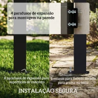 Outsunny Tenda para Churrasco 2,5x1,5 m com Telhado em Policarbonato Estrutura de Metal e Alumínio para Exterior Cinzento(m-7)