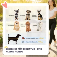 PawHut Hondenwagen Opvouwbaar Hondenbuggy met opbergmand kussen gaasramen bekerhouder voor kleine honden tot 10kg Koffie(m-4)
