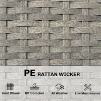 Outsunny Rattan Sun Lounger, Garden Recliner with 5 Position Adjustable Back, S Shaped Texteline Seat, Headrest, Cream White(m-6)