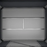 Outsunny 4.4ft x 3.3ft size Aluminium Frame and Plastic Wall Shed, with Foundation - Grey(m-10)