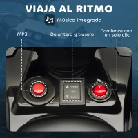 AIYAPLAY Quad Eléctrico para Niños 6 V Quad para Niños de 37 a 72 Meses Velocidad hasta 3 km/h Faros y Música 70x42x45 cm Blanco(m-6)
