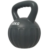 SPORTNOW Kettlebell for Strength Training Kettle Bell with Non-Slip Handle 10 kg Grey(m-11)