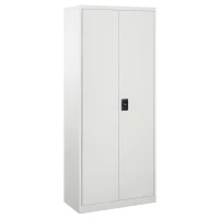 Vinsetto Cool Rolled Steel Tall Office Lockable Filing Cabinet, 2 Doors, 4 Internal Adjustable Shelves, Bookcase Cabinet Storage Unit, 80 L x 40 W x 184 cm(m-22)