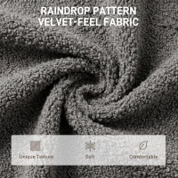 HOMCOM, Fotoliu Relax Rotativ, Cu Suport pentru Picioare, Catifea cu textură de picături, 71 x 70 x 108 cm, Gri(m-6)