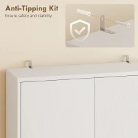 HOMCOM Dulap pentru Microunde cu Dulap, Blat de Lucru, Mobilă de Bucătărie cu 2 Sertare, Panou Metalic, 4 Cârlige, Raft Reglabil pentru Bucătărie, Sală de Masă, Living, Alb(m-7)