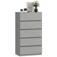 HOMCOM Chest of Drawers, 5-Drawer Storage Cabinets, Modern Dresser, Storage Drawer Unit for Bedroom(m-10)