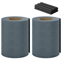 Outsunny 2Pcs Privacy Garden Screen Fence, UV Resistant Waterproof Windbreak Fencing, 35mx19cm, Grey(m-11)