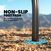 Outsunny 5 Piece 6ft Foldable Table and Chairs, Portable Picnic Table Set with 4 Chairs, Waterproof Top and Steel Frame, Black(m-8)