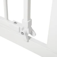 PawHut Porțiță pentru Câini și Animale de Companie cu 3 Extensii, Lățime Reglabilă, 74-147.5x76.2 cm, Alb(m-12)