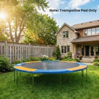 HOMCOM 8FT Trampoline Spring Cover, Plastic Trampoline Pad Replacement Safety Guard, Yellow and Blue(m-2)