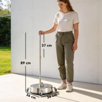 Outsunny Pressure Washer Surface Cleaner 3600 PSI Power Washer Rotary Surface Cleaner with 4 Wheels for Driveways(m-3)