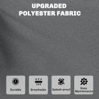 Outsunny 7-Piece Patio Furniture Cushions, Outdoor Loveseat Cushion with Removable Covers for Rattan Furniture, 60x60 cm, Dark Grey(m-4)