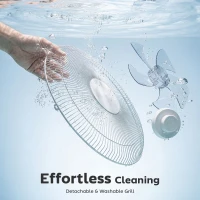 HOMCOM Wentylator stojący z 15-godzinnym timerem, oscylacją 85°, panelem LED, pilotem, biały(m-8)