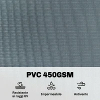 Outsunny Set 4 Pezzi Frangivista da Giardino Anti UV Impermeabile con Fermagli, in PP, 3500x19 cm, Grigio(m-4)