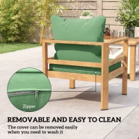 Outsunny Seat and Back Padded Cushion Set, CUSHION ONLY - Green(m-7)