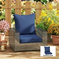 Outsunny Seat and Back Padded Cushion Set, CUSHION ONLY - Dark Blue(m-8)