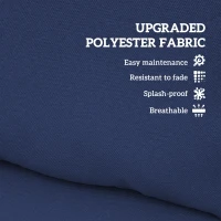 Outsunny Seat and Back Padded Cushion Set, CUSHION ONLY - Dark Blue(m-5)