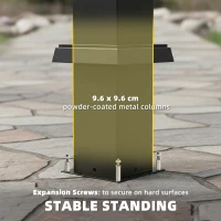 Outsunny 3 x 3 m Louvered Pergola with Solar LED lights, Metal Roof, Patio Gazebo Pergola Canopy with Drainage Gutters, Black(m-6)