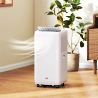 HOMCOM Draagbare airconditioner 1250 W met 5 modi en 24-uurs timer, 35,5x35x70 cm, wit(m-12)