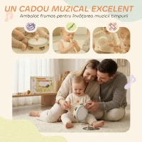 AIYAPLAY Instrumente Muzicale pentru Copii, Jucării Muzicale Montessori din Lemn pentru Copii 3+, Set de Percuție cu Tamburină și Maracas, Cadou pentru Fete și Băieți(m-7)