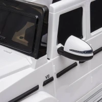 HOMCOM Mercedes Benz G500 Licensed 12V Kids Electric Ride On Car Toy with Parental Remote Control, 3-8 Years Old - White(m-13)