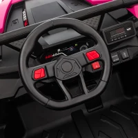AIYAPLAY 2 Seater 24V 7AH Ride on Truck, Battery Powered Electric Ride On Car w/ Remote, Suspension, 3 Speeds, Pink(m-11)