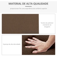 Outsunny Conjunto de 2 Colchões para Espreguiçadeira transat Alças de fixação para Jardim APENAS COLCHÕES 196L x 55l cm Castanho(m-5)