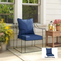 Outsunny Seat and Back Padded Cushion Set, CUSHION ONLY - Dark Blue(m-2)