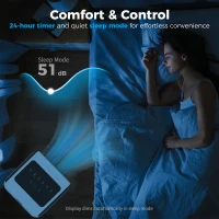 HOMCOM Portable Air Conditioner 9000 BTU, 4-in-1 Air Conditioning Unit with Cooling, Dehumidifier, Fan, Sleep Mode, White(m-7)