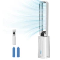 HOMCOM Klimatyzator ewaporacyjny z pilotem, 15-godzinny timer, wkłady chłodzące do domu i biura, biały(m-10)