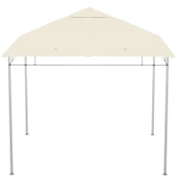 Outsunny Tetto di Ricambio Telo Sostitutivo per Gazebo Traspirante 3x3m(m-10)