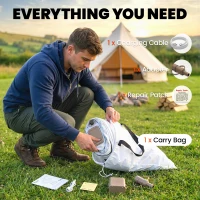 Outsunny Inflatable Mattress, Double Air Bed with Built-in Electric Pump, 3 Mins Inflation, Flocked Surface, Dark Green(m-9)