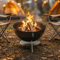 Outsunny Fumoir 3 en 1 avec 3 Grilles de Cuisson, Thermomètre Intégré, Ventilation Réglable, 62,5x47,5x91cm, Noir(m-9)