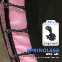 Trampolina dla dzieci Ø140 cm, różowa, 3-10 lat(m-6)