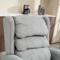 HOMCOM Velvet-Feel 150° Electric Riser Recliner Chair - Grey(m-9)
