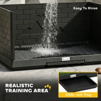 PawHut Toaletă pentru câini cu tavă detașabilă, 75 x 51 x 36,5 cm(m-6)