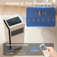 HOMCOM Portable Air Conditioner 9000 BTU, 4-in-1 Air Conditioning Unit with Cooling, Dehumidifier, Fan, Sleep Mode, White(m-6)