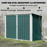 Outsunny căsuță pentru tomberoane, container pentru gunoi, căsuță pentru depozitare(m-7)