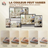 HOMCOM Table à manger pliante pour 2 à 6 personnes 74-134 cm, table de cuisine avec 2 abattants, pieds en acier, bois naturel(m-7)