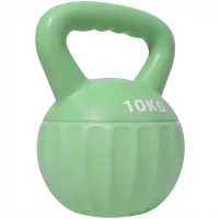 SPORTNOW Kettlebell 6 kg Hantel met Zand Gevuld voor Beginners Thuis Krachttraining 21 x 21 x 27 cm Groen(m-1)