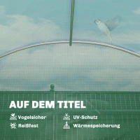 Outsunny Gewächshaus ca. 2,7 x 2 x 2 m Foliengewächshaus mit Regalen Rollbar Reißverschlusstür 6 Netzfenster Stützstangen(m-6)