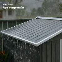 Outsunny Șopron de Grădină din Oțel cu 2 Uși Glisante, Negru, 2,6 m²(m-6)