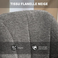 HOMCOM Chaise de bureau, fauteuil de bureau ergonomique réglable en hauteur, siège pivotante, fonction de bascule, gris(m-4)