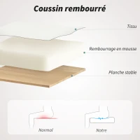 HOMCOM Chaise bureau ergonomique, fauteuil de bureau en maille avec accoudoirs relevables, hauteur réglable, blanc(m-5)