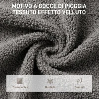 HOMCOM Poltrona Girevole con Poggiapiedi, Regolabile in Altezza con Poggiatesta Regolabile, Funzione Dondolo, Grigio(m-6)