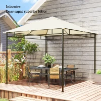 Outsunny Tetto di Ricambio Telo Sostitutivo per Gazebo Traspirante 3x3m(m-9)
