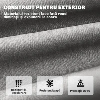 Outsunny Pernă pentru Scaune de Grădină, Leagăn, Bancă, Saltea Lungă(m-6)